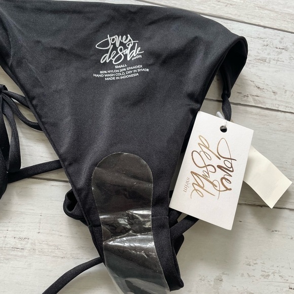 Joues de Sable Womens Alea Bikini Side Tie Swim Bottom Separates black sexy S - Picture 9 of 9